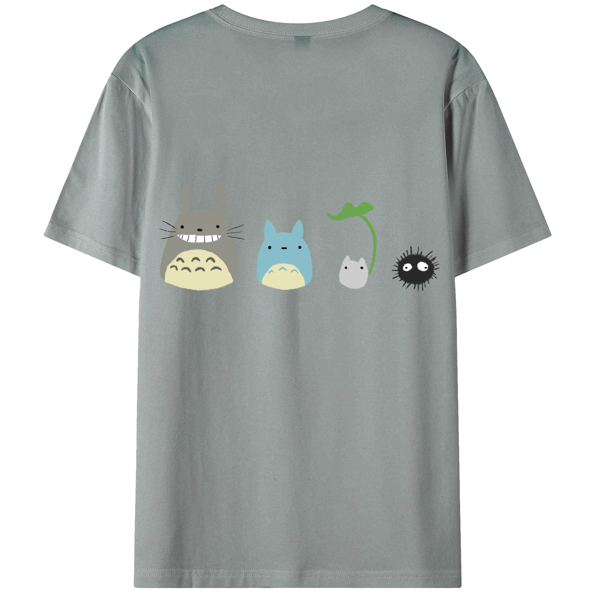 （画像用） となりのトトロ 草壁メイ 草壁サツキ My Neighbor Totoro Satsuki Kusakabe Mei Kusakabe 綿100％ メンズ半袖Tシャツ（バックプリント） 通気性